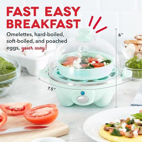 Dash Rapid Egg Cooker: 6 Capacity Electric Cooker - Aqua