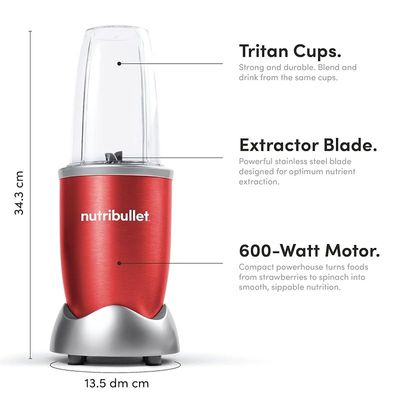 Nutribullet Multi-Function High-Speed Food Blender - Red