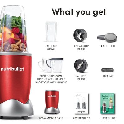 Nutribullet Multi-Function High-Speed Food Blender - Red