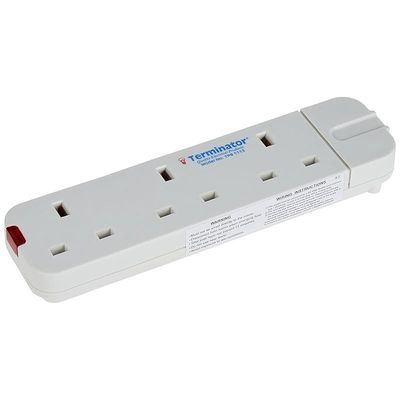 Rewirable Strip 3G/13A/Uk Socket Tpb Terminator - White