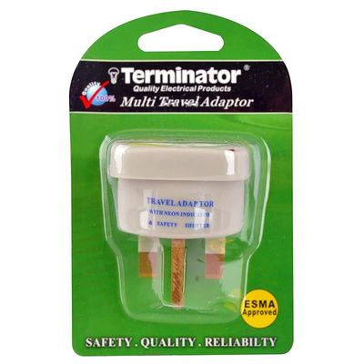 Terminator Multi Traveler Adapter With Shutter Indicator (Uk To Universal)