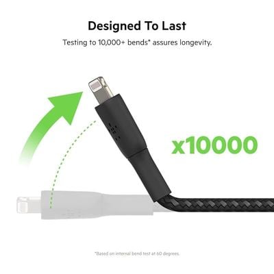 Belkin Braided Lightning Cable Mfi-Certified Braided Lightning Cable - Black