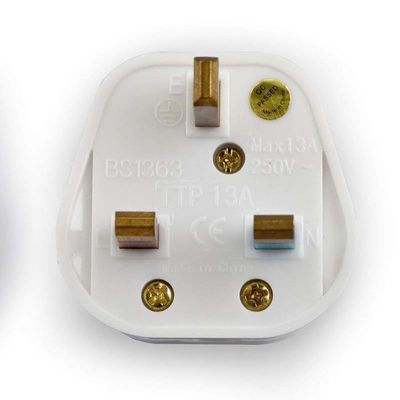 Terminator 13A Plug With Fited 13A Fuse 3 Pin Flat With Light