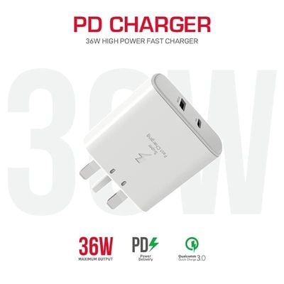 Trands 36W Pd And Qc 3.0 Charger With Type-C To Cable