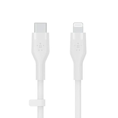 Belkin Boostcharge Flex Silicone Usb Type C To Lightning Cable Mfi Certified 20W Fast Charging - White