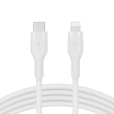 Belkin Boostcharge Flex Silicone Usb Type C To Lightning Cable Mfi Certified 20W Fast Charging - White