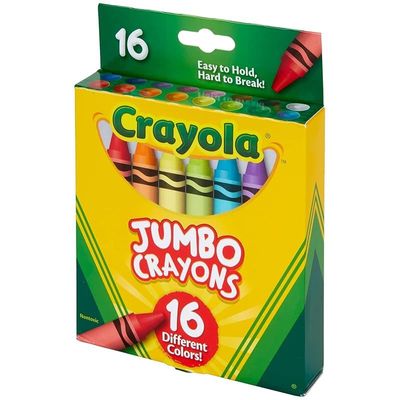 Crayola Jumbo Crayons, Assorted Colors, Great Toddler Crayons, 16 Count