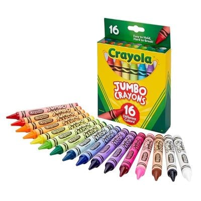 Crayola Jumbo Crayons, Assorted Colors, Great Toddler Crayons, 16 Count
