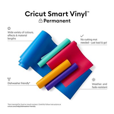 Cricut Smart Vinyl Permanent 33 X 640 Cm 1 Sheet White