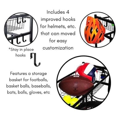 Homesmiths Indoor Outdoor Bike And Sports Storage With 2 Bike Parking Station