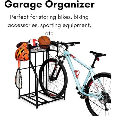 Homesmiths Indoor Outdoor Bike And Sports Storage With 2 Bike Parking Station