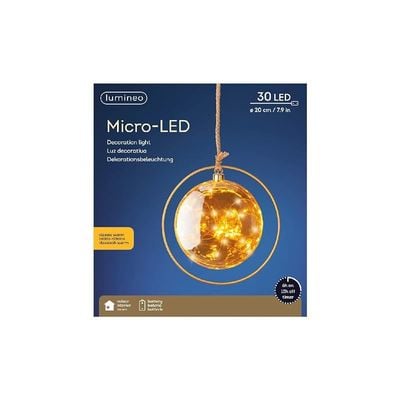 Lumineo Micro Led Ball Amber 20 Cm