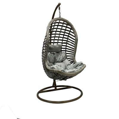 Modern Hanging Swing Chair With Stand Contemporary Plush Cushion Eco-Friendly Indoor Outdoor Furniture