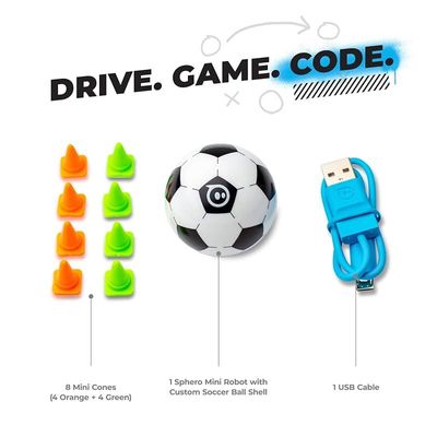 Sphero Mini App-Enabled Programmable Robot Soccer Ball - White