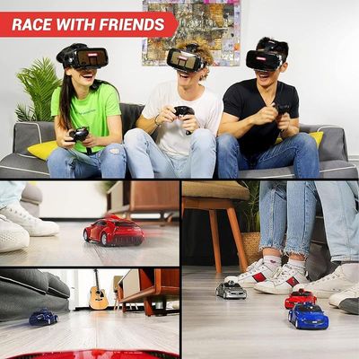 Kobotix Real Racer - 1/28 App Remote Control Car With HD First Person View Video Feed, Controller And Headset - Red