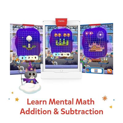 Osmo Math Wizard And The Amazing Airships Ipad & Fire Tablet - Mental Addition Subtraction