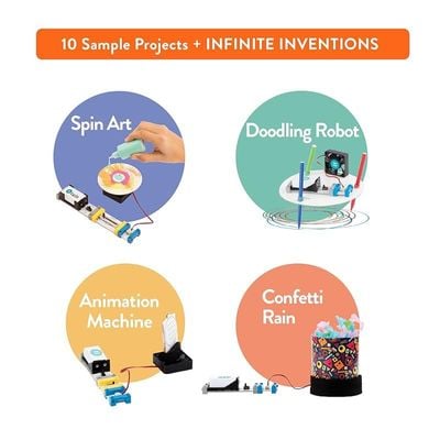 Twin Science App-Enabled Robotic Art Kit For Kids - Learn To Build Your Own Robots With 28 Piece Lego Compatible Set