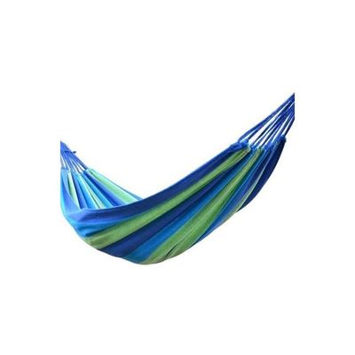 Single Thick Canvas Hammock Blue/Green