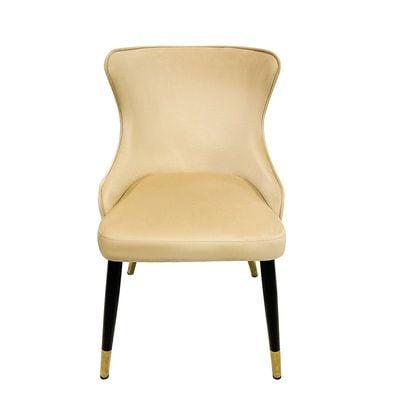 Modern Velvet Dining Chair High Back Contemporary Versatile Kitchen Living Space Furniture