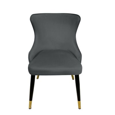 Modern Velvet Dining Chair High Back Contemporary Versatile Kitchen Living Space Furniture