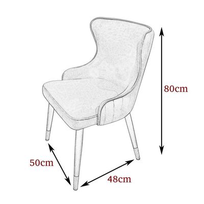 Modern Velvet Dining Chair High Back Contemporary Versatile Kitchen Living Space Furniture