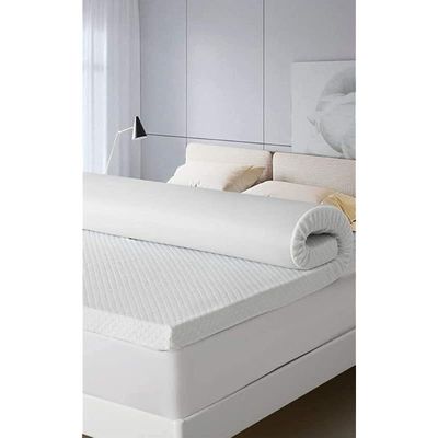 SULSHA furniture Premium Quality Super Soft Memory Foam Topper Double Size 120x190x5 Cm