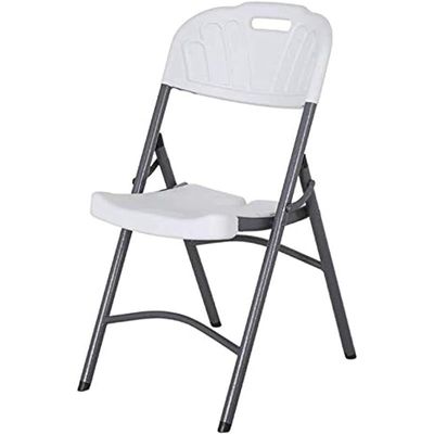 Folding Plastic Dining Chair; Picnic Chair for Festival BBQ Indoor Outdoor Use, White