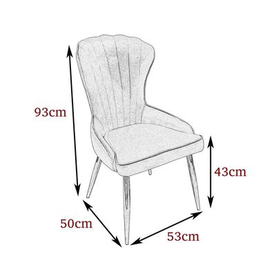 Modern Velvet Dining Chair High Back Contemporary Versatile Kitchen Living Space Furniture