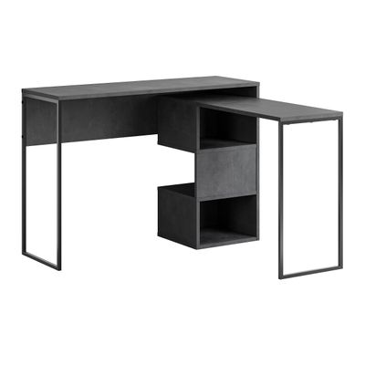 Mourah Badau Working Table With Storage - Retro Grey - 2 Years Warranty