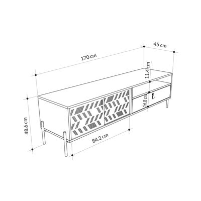 Mourah Dionysos Tv Stand Up To 70 Inches With Storage - Hitit  - 2 Years Warranty