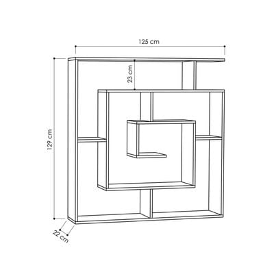 Mourah Labirent Bookcase - Anthracite - 2 Years Warranty