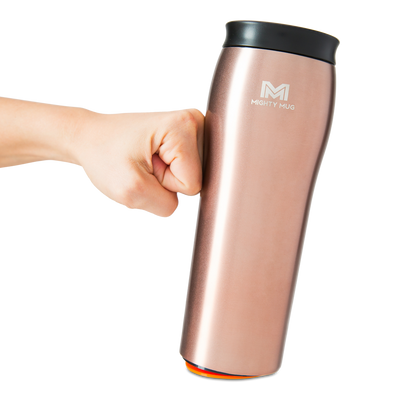 MIGHTY MUG TRAVEL MUG , GO ALLOY STAINLESS STEEL - ROSE GOLD - 360 , 16 Oz, MMG-1930D