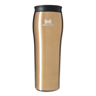 MIGHTY MUG TRAVEL MUG , GO ALLOY STAINLESS STEEL - GOLD - 360 , 16 Oz, MMG-1931D