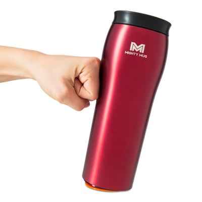 MIGHTY MUG TRAVEL MUG , GO METALLIC STAINLESS STEEL - ROSEBUD MATTE - 360 , 16 Oz, MMG-1939D