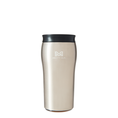 MIGHTY MUG TRAVEL MUG , SOLO ALLOY STAINLESS STEEL -METALLIC BEIGE- 360 , 12 Oz, MMG-1949D