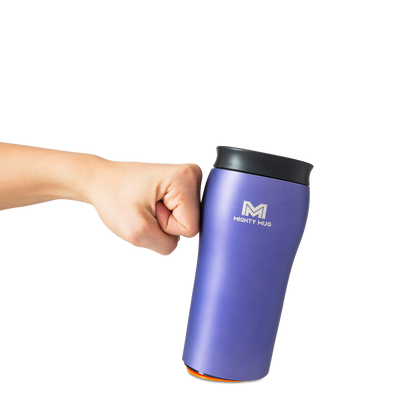 MIGHTY MUG TRAVEL MUG , SOLO METALLIC STAINLESS STEEL - PURPLE MATTE - 360 , 12 Oz, MMG-1958D