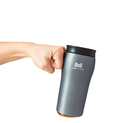 MIGHTY MUG TRAVEL MUG , SOLO METALLIC STAINLESS STEEL - CHARCOAL MATTE - 360 , 12 Oz, MMG-1959D