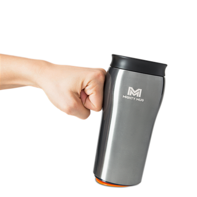 MIGHTY MUG TRAVEL MUG , SOLO STAINLESS STEEL - BLACK PEARL-360 , 12 Oz, MMG-1978D