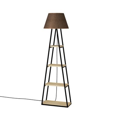 Mourah Pal Floor Lamp Uk Plug - Oak/Brown  - 2 Years Warranty