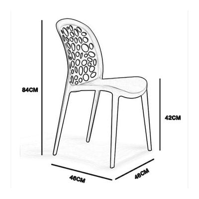 Decoration Dining Chairs Plastic Stacking Modern Molded Side Chair Indoor Outdoor Modern Molded Kitchen and Dining Room Chair