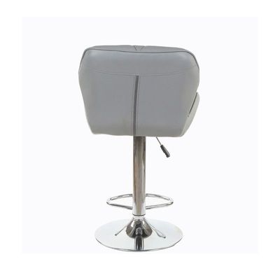 Decoration PU Bar Stool Adjustable Height Swivel Hydraulic Bar PU Armchair With Backrest 360° Upholstered Seat Assembled Home Office