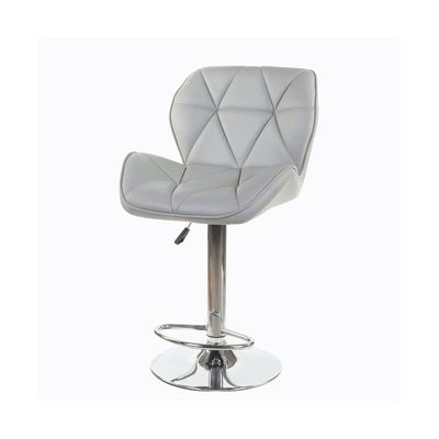 Decoration PU Bar Stool Adjustable Height Swivel Hydraulic Bar PU Armchair With Backrest 360° Upholstered Seat Assembled Home Office