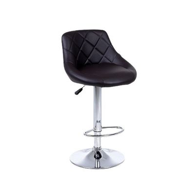 Decoration PU Bar Stool Adjustable Height Swivel Hydraulic Bar PU Armchair With Backrest 360° Upholstered Seat Assembled Home Office