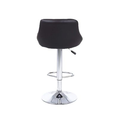 Decoration PU Bar Stool Adjustable Height Swivel Hydraulic Bar PU Armchair With Backrest 360° Upholstered Seat Assembled Home Office