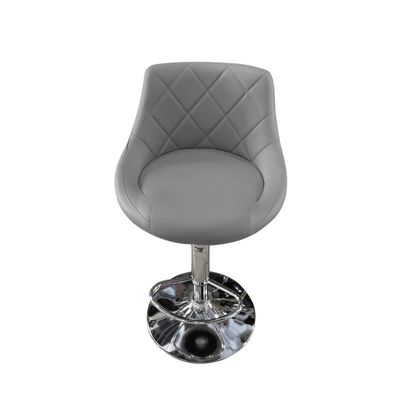 Decoration PU Bar Stool Adjustable Height Swivel Hydraulic Bar PU Armchair With Backrest 360° Upholstered Seat Assembled Home Office