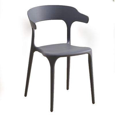 Decoration Dining Chairs Plastic Stacking Modern Molded Side Chair Modern Molded Kitchen and Dining Room Chair Indoor Outdoor  Grey