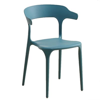 Decoration Dining Chairs Plastic Stacking Modern Molded Side Chair Modern Molded Kitchen and Dining Room Chair Indoor Outdoor Blue