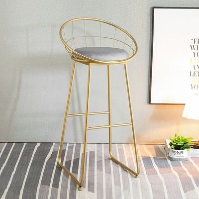 Decoration High Bar Chair Metal Frame Seat Stools Bar Cafe Restaurant Shop Chairs 