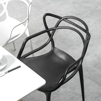 Stackable Plastic Dining Chair Durable Waterproof Kitchen Living Indoor Outdoor Furniture