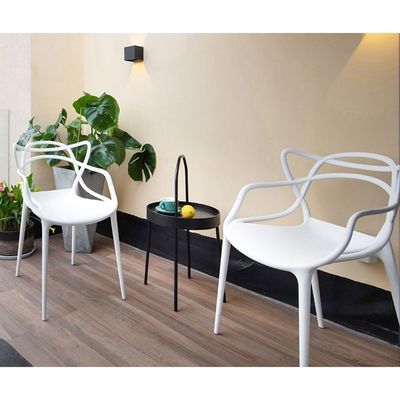 Stackable Plastic Dining Chair Durable Waterproof Kitchen Living Indoor Outdoor Furniture